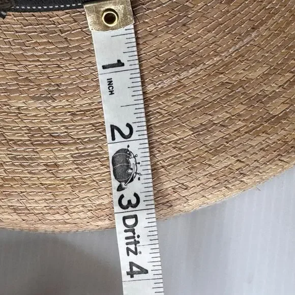 TULA Woven Palm Sun Hat Summer Beach Coastal Grandma Made in Mexico Neutral - Picture 8 of 10